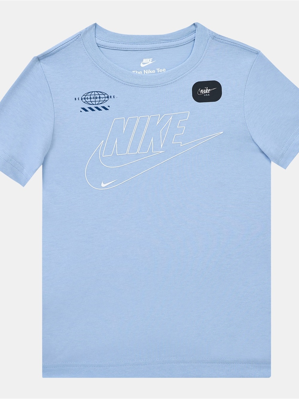 Nike 4T XS Light Blue Graphic Logo Tee